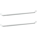 Vidaxl tringles � rideau 2 pcs blanc et argent� 60 - 105 cm aluminium