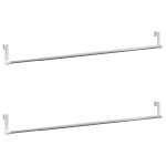 Vidaxl tringles  rideau 2 pcs blanc et argent 60 - 105 cm aluminium
