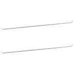 Vidaxl tringles  rideau 2 pcs blanc et argent 90 - 130 cm aluminium