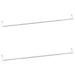 Vidaxl tringles � rideau 2 pcs blanc et argent� 90 - 135 cm aluminium
