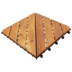 Vidaxl tuiles de terrasse 30 pcs marron 30x30 cm bois massif d'acacia