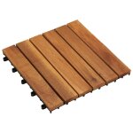 Vidaxl tuiles de terrasse modle vertical 30 x 30 cm acacia 30 pcs