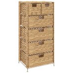 Vidaxl unit de rangement avec 6 paniers 47x37x100 cm jacinthe d'eau