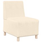 Vidaxl unité de sofa modulaire sans accoudoirs crème 55 x 74 x 82 cm Vidaxl unité de sofa modulaire sans accoudoirs crème 55 x 74 x 82 cm