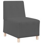 Vidaxl unit� de sofa modulaire sans accoudoirs gris fonc�