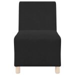 Vidaxl unit� de sofa modulaire sans accoudoirs noir 55 x 74 x 82 cm