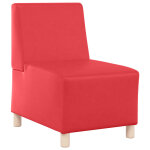 Vidaxl unit de sofa modulaire sans accoudoirs rouge 55 x 74 x 82 cm