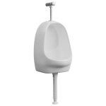Vidaxl urinoir suspendu avec valve de chasse d'eau c�ramique blanc