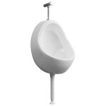 Vidaxl urinoir suspendu avec valve de chasse d'eau c�ramique blanc
