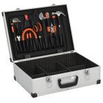Vidaxl valise  outils 46 x 33 x 16 cm argent aluminium