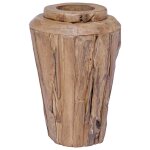 Vidaxl vase de d�coration 40 x 60 cm bois de teck solide