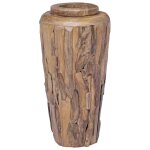 Vidaxl vase de d�coration 40 x 80 cm bois de teck solide
