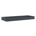 Vidaxl vasque 120x46x11 cm fonte min�rale / marbre anthracite