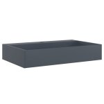 Vidaxl vasque 60x38x11 cm fonte minrale / marbre anthracite