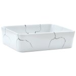 Vidaxl vasque  poser blanc rectangulaire 46x35, 5x13 cm cramique