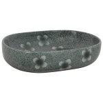 Vidaxl vasque  poser bleu ovale 59x40x14 cm cramique