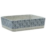 Vidaxl vasque à poser gris / bleu rectangulaire 46x35, 5x13 cm céramique Vidaxl vasque à poser gris / bleu rectangulaire 46x35, 5x13 cm céramique