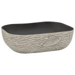 Vidaxl vasque  poser gris / noir rectangulaire 48x37, 5x13, 5cm cramique
