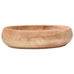 Vidaxl vasque  poser marron ovale 59x40x15 cm cramique