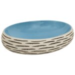 Vidaxl vasque  poser multicolore ovale 59x40x15 cm cramique