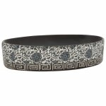 Vidaxl vasque  poser noir et bleu ovale 56, 5x36, 5x13, 5 cm cramique