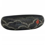 Vidaxl vasque  poser noir ovale 59x40x15 cm cramique