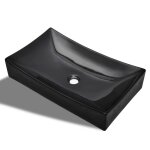 Vidaxl vasque rectangulaire céramique noir pour salle de bain Vidaxl vasque rectangulaire céramique noir pour salle de bain