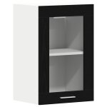Vidaxl vitrine suspendue en ch�ne noir 40x31x60 cm bois d'ing�nierie