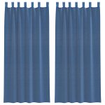 Vidaxl voilages � ?illets 2 pcs bleu royal 140 x 225 cm