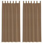 Vidaxl voilages � ?illets 2 pcs marron clair 140 x 225 cm