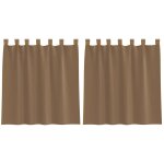 Vidaxl voilages � ?illets 2 pcs marron clair 140 x 140 cm