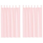 Vidaxl voilages � ?illets 2 pcs rose clair 140 x 175 cm