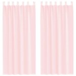 Vidaxl voilages � ?illets 2 pcs rose clair 140 x 225 cm