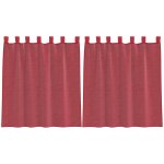 Vidaxl voilages � ?illets 2 pcs rouge bordeaux 140 x 140 cm