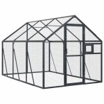 Vidaxl volire anthracite 1, 79x3x1, 85 m aluminium
