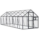 Vidaxl volire anthracite 1, 79x6x1, 85 m aluminium