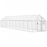 Vidaxl volire argent 1, 79x10x1, 85 m aluminium