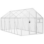 Vidaxl volire argent 1, 79x4x1, 85 m aluminium