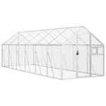 Vidaxl volire argent 1, 79x6x1, 85 m aluminium