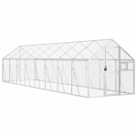 Vidaxl volire argent 1, 79x8x1, 85 m aluminium