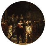 Wallart papier peint cercle the night watch 142, 5 cm