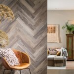 Wallart planches d'aspect bois ch�ne grange blanc d�lav�