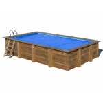 B�che � bulles pour piscine bois rectangulaire marbella 2 4, 20 x 2, 70 m - gr�