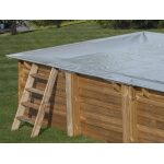 Bche d'hivernage pour piscine bois carre carra 3, 05 x 3, 05 m - gr
