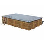 Bche d'hivernage pour piscine bois rectangulaire marbella 4, 20 x 2, 70 m - gr