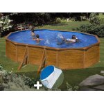 Kit piscine acier aspect bois gré sicilia ovale 5, 27 x 3, 27 x 1, 22 m + tapis de sol Kit piscine acier aspect bois gré sicilia ovale 5, 27 x 3, 27 x 1, 22 m + tapis de sol