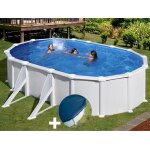 Kit piscine acier blanc gr atlantis ovale 5, 27 x 3, 27 x 1, 32 m + bche hiver