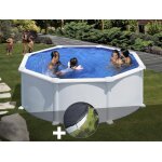 Kit piscine acier blanc gré atlantis ronde 3, 70 x 1, 32 m + bâche hiver Kit piscine acier blanc gré atlantis ronde 3, 70 x 1, 32 m + bâche hiver