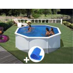 Kit piscine acier blanc gr fidji ronde 3, 20 x 1, 22 m + bche  bulles