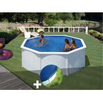 Kit piscine acier blanc gr fidji ronde 3, 20 x 1, 22 m + bche hiver